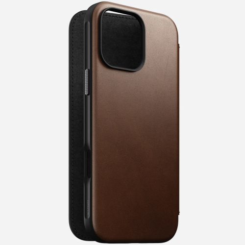 Nomad Modern Leather Folio w/MagSafe iPhone 16 Pro Max - Brown