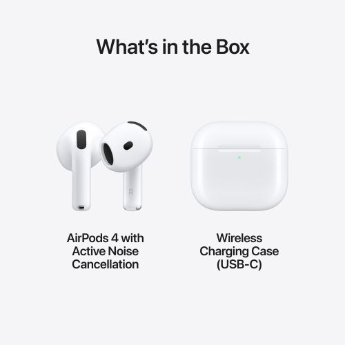 Apple AirPods 4 ANC + Wireless USB-C Charging Case White