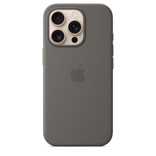 Apple iPhone16 Pro Max Silicone Case w/ MagSafe - Stone Gray