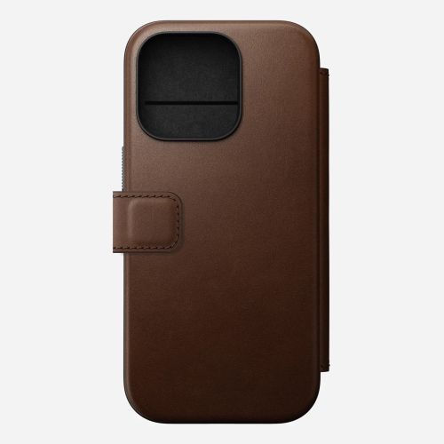 Nomad Modern Leather Folio w/MagSafe iPhone 16 Pro - Brown