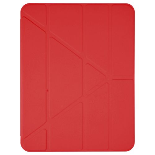 Pomologic Origami Case Clear w/Pencil iPad Air 13 (2024) - Clear/Red