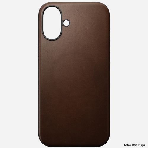 Nomad Modern Leather Case w/MagSafe iPhone 16 Plus - Brown