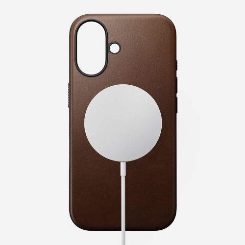 Nomad Modern Leather Case w/MagSafe iPhone 16 - Brown