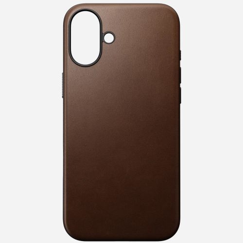 Nomad Modern Leather Case w/MagSafe iPhone 16 Plus - Brown