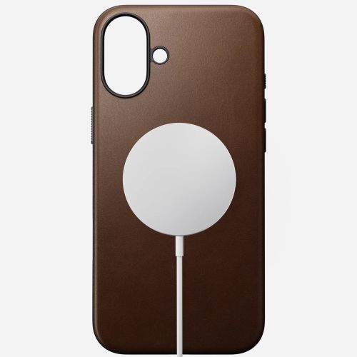 Nomad Modern Leather Case w/MagSafe iPhone 16 Plus - Brown